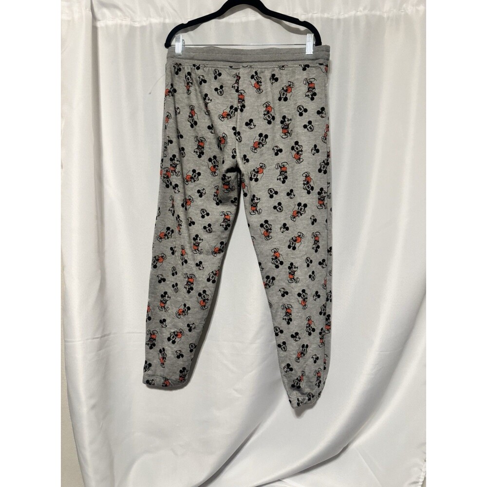 Disney Mickey Mouse Women's Lounge Pajama Pants Gray Jersey Drawstring Size L - Picture 5 of 6